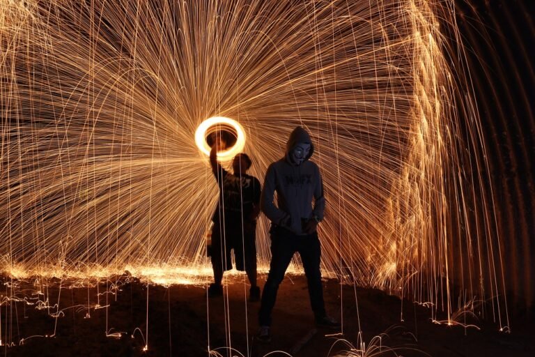 steel wool, firespin, art